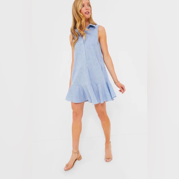 Tuckernuck Dresses & Skirts - Tuckernuck Chambray Sleeveless Callahan Shirt Dress